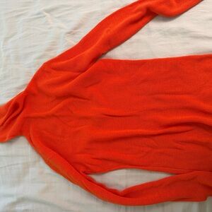 Ganni Bright Orange Turtleneck Sweater